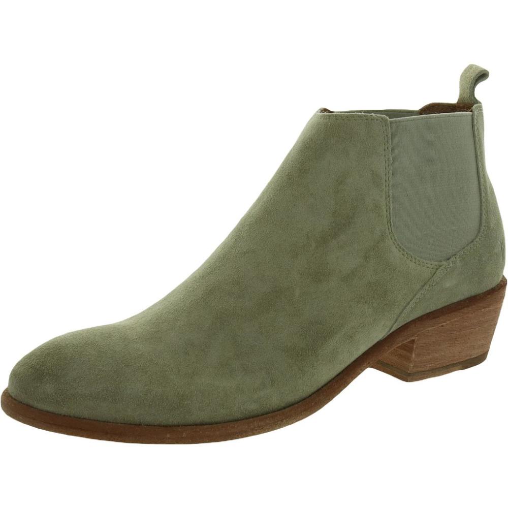 The Frye Company Womens Carson Chelsea Gray Leather Chelsea Boots Shoes